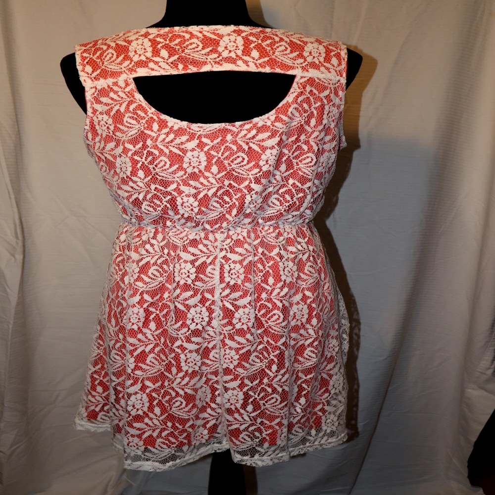 Pink Floral Laced Dress